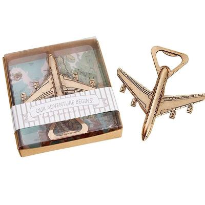 China Viable Wholesale Antique Metal Airplane Bottle Opener Festival Wedding Party Favor Gift Promotion for sale