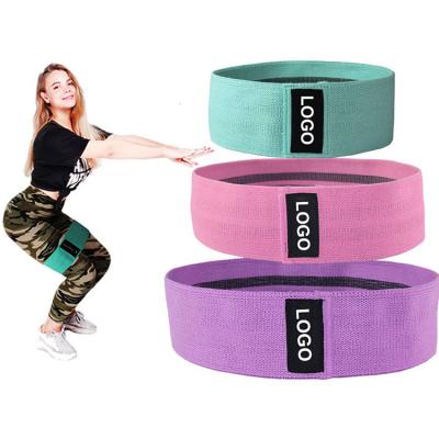 China Factory Price Women Strength Training GYM Durable Custom Fitness Exercise Bands Elastic Resistance Yoga Hip Resistance Bands for sale