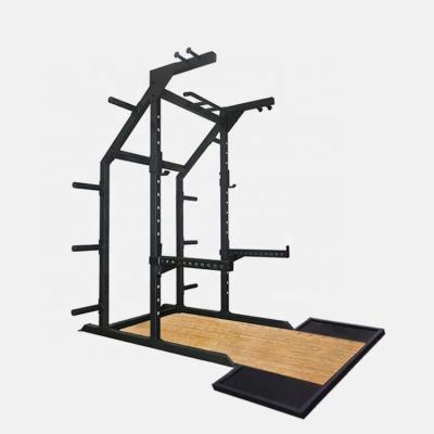 China Customized logo and color rubber wood wooden lifting platform weightlifting deadlift platform weightlifting platform for sale