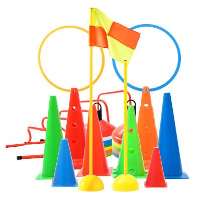 China Wholesale Equipment High Quality Outdoor Scoreboard Brand Colored Exercise Plastic Barrels Folding Adjustable Exercising Obstacles for sale