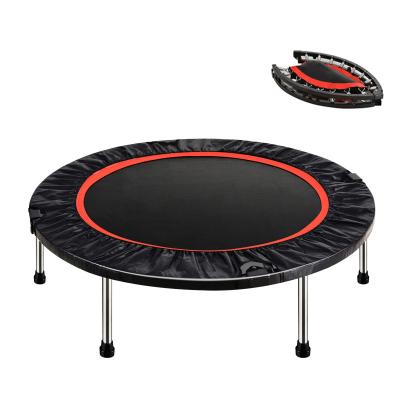 China With Protective Net Custom 40inch Round Train Fitness Folding Home Bed Weight Loss Trampoline Gym Indoor Jumping Trampoline for sale