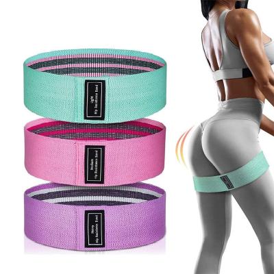 China Durable Custom Logo Printed Yoga Gym Exercise Fitness Brand Resistance Bands For Legs Glutes Booty Hip for sale