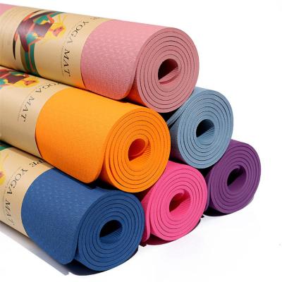 China Eco-Friendly Foldable Matt Travel Mat Yoga Tpe Mat Anti-Slip Band Yoga Mat Tpetpe Mat Gym Cushion Cheap Custom Logo Design Band Mat for sale