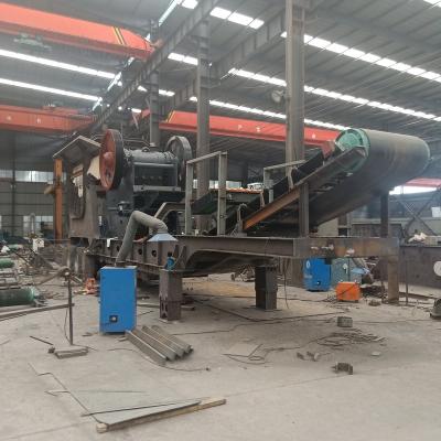 China stone crushing diesel stone feeding and crushing machine for sale