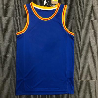 China Custom Name Team Kuminga Payton Thompson Curry Golden State 75th Birthday Drop Shipping Custom Basketball Tank Top Breathable for sale