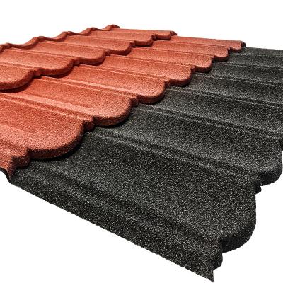 China Lightweight Stone Coated Metal Roof Tile 0.5mm Galvanized Stone Steel Corrugated Roofing Tiles for sale