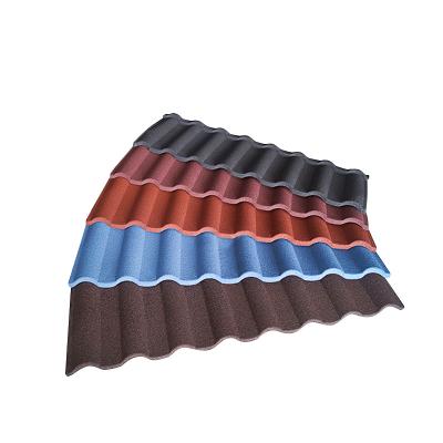 China Free Sample Construction Materials Korea Light Weight Stone Panel Roof Coated Metal Roof Tile for sale