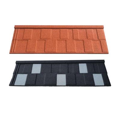 China Lightweight Aluminum Steel Sheets Feel Stone Brown Galvanized Roofing Coated Metal Roof Tile for sale