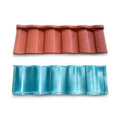 China Roman Stone Coated Steel Roofing Lightweight Tile Colored Stone Metal Coated Roof Tile for sale