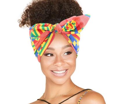 China African European and American Style Headband Rabbit Ear Headwrap Turban Stretch Hair Bands Hangers Hair Accessories Tie Headband Boho Bow Headbands for sale