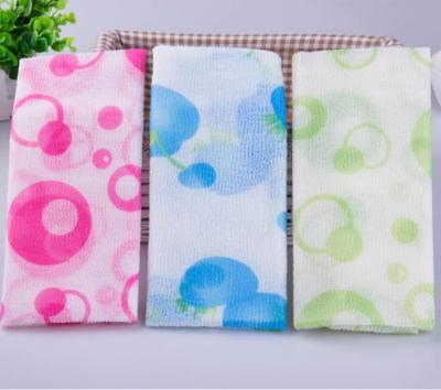 China EXFOLIATE Beauty Skin Printed Long Exfoliating Bath Cloth / Nylon Towel , Magic Shower Washcloth For Body for sale