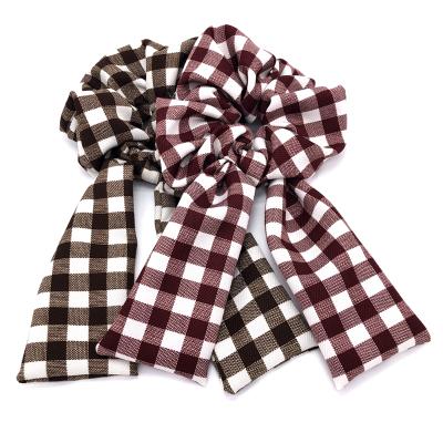 China Big Size Hair Ribbons Hair Scarf Scrunchies Bowknot Hair Ties Chiffon Scarf Scrunchies Bow Ties European for sale