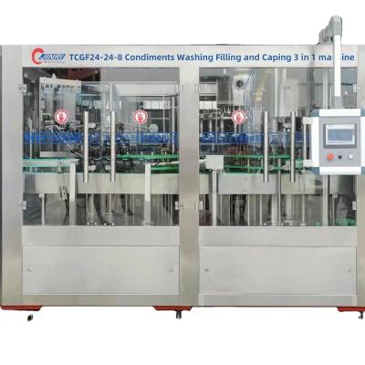 China Easy To Operate Automatic Glass Bottle Soy Sauce Vinegar Filling Machine / Production Line for sale