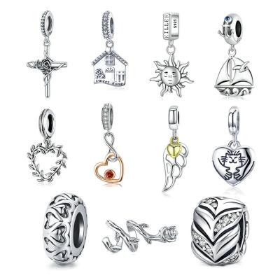 China lead free & Designer 925 Nickel Free Wholesale Sterling Silver Leaf Sun Heart Infinity Charms For Jewelry Making for sale