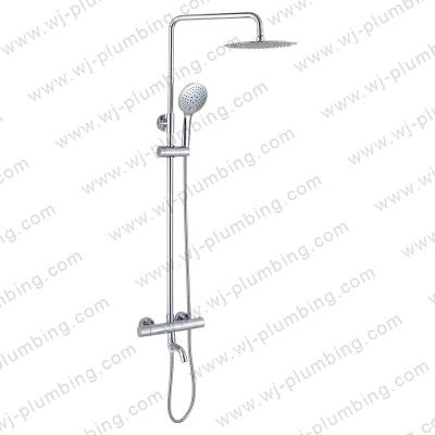 China Without Sliding Bar Exposed Hot And Cold Chrome Faucet Faucet Faucets And Shower Column Ducha Shower For Bathroom for sale