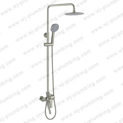 China Free Hot And Cold Water Cheap Bathroom Stainless Steel Shower Systems Modern China New Product Sliding Bar Mixer Faucet for sale