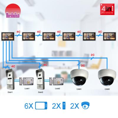 China Amazing multi functions wire metal video door bell 1080P HD Video Door Phone for villa/building/office/house for sale