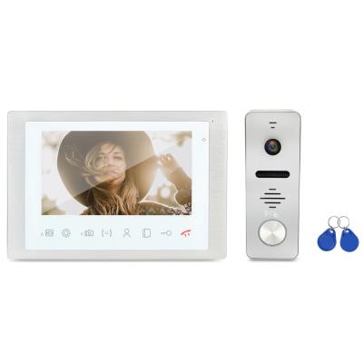 China 10 inch touch buttons video door phone with RFID access video intercom for home security for sale