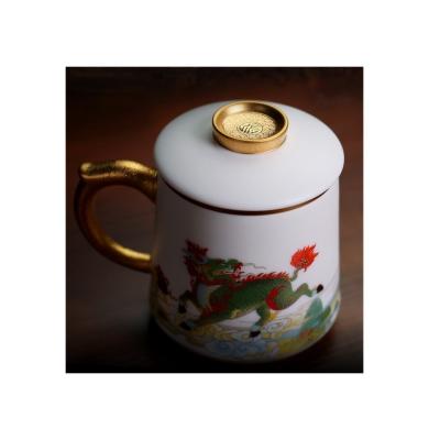 China Traditional Manufacturers Selling Chinese Style Dehua Porcelain Products Gifts Gifts Haichuan White Mugs for sale