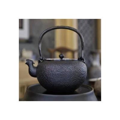 China Sustainable Craft Souvenir Handmade Chinese Carved Teapot Japanese Style Silver Kettle for sale