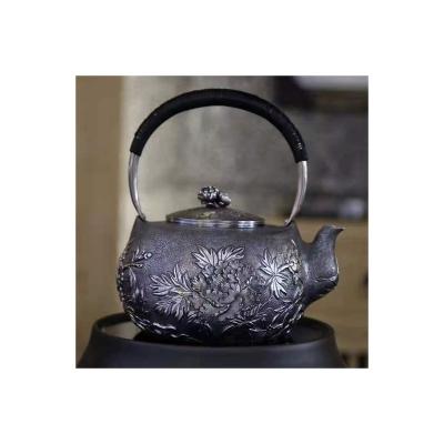 China Viable Handmade Crafts Tea Kettle Stove Pot Guose Tianxiang Silver Antique Kettle for sale