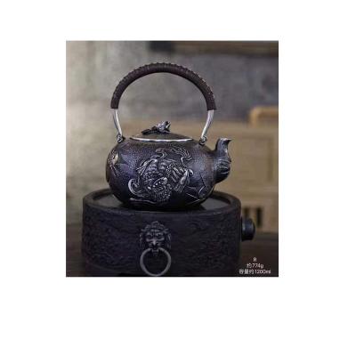 China Viable high quality 999 gift silver tea set, advanced collection, hand-crafted art, boiling water pot for sale