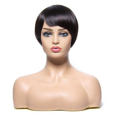 China Body Wave Short Pixie Cut Human Hair Wigs,Short Bob Wigs For Black Womens,Machine Made Natural Color Cheap Glueless Wigs Human Hair for sale