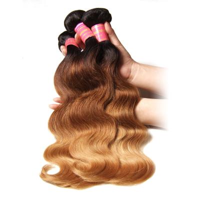 China Kinky Curl Human Hair Extension 1b 27 Ombre Body Wave With Frontal Brazilian Raw Unprocessed Human Virgin Hair Weave Bundles And Frontal for sale