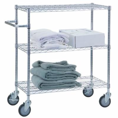 China New Type Sustainable Cheap Price 3 Layer Wire Shelf Storage Rack Wire Metal Shelves Trolley for sale