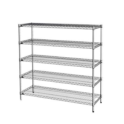 China 72 x 18 x H72 Inch 5 Tier NSF Sustainable Restaurant 304 Stainless Steel Garage Chrome Wire Adjustable Shelving Rack for sale