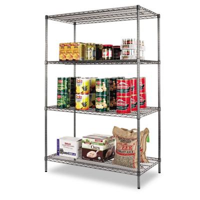 China Sustainable W14” x L30” x H48” Commercial Adjustable Diy 4 Tier Hot Selling Stainless Shop Shelving for sale