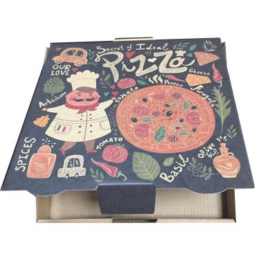 China Wholesale Cheap Hot Sale Food Grade Recyclable Take Away Pizza Packet Box Kraft Paper Pizza Box Food Package Box for sale