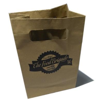 China Recyclable Kraft Paper Bags For Burger Packaging And Take Away Bag for sale