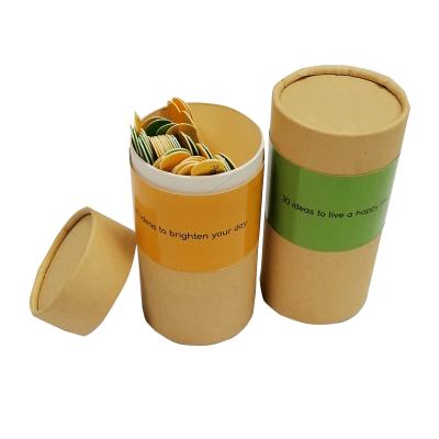 China Recyclable Custom Luxury Paper Tube Kraft Paper Tube Push Around Kraft Paper Containers Tube For Label Card for sale