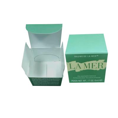 China Customized Luxury Green Glossy Square Recyclable Hot Sale Small Paper Box Packaging Gift Listing Box For Eye Drops for sale