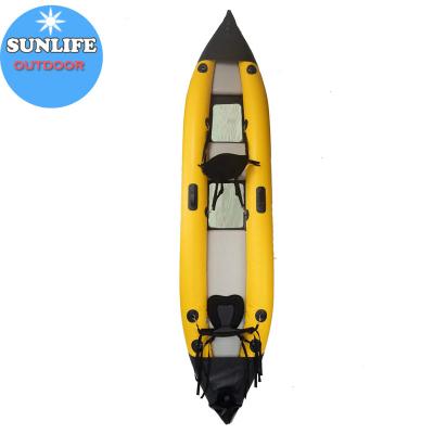 China Warter Sports ISO And CE Certificate Approved Sun Life PVC Inflatable Kayak 2 Person With Clear Window for sale