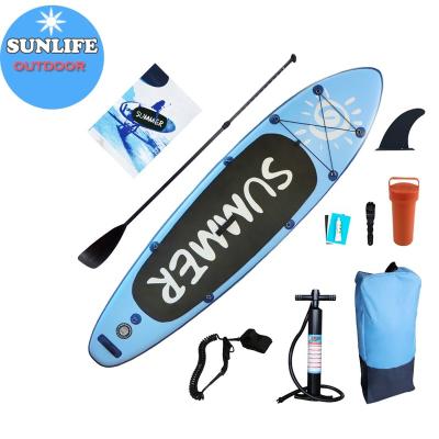 China SUNLIFE Lightweight Paddle Board Sup Inflatable Sip Board Plastic Sip Board For All Skill Levels With Adjustment Paddle, Pump, Travel Backpack for sale