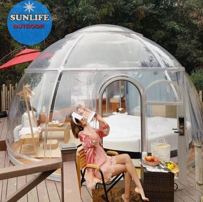 China China manufacturer UV-resistant and waterproof luxury polycarbonate transparent igloo dome for restaurant and hotel for sale