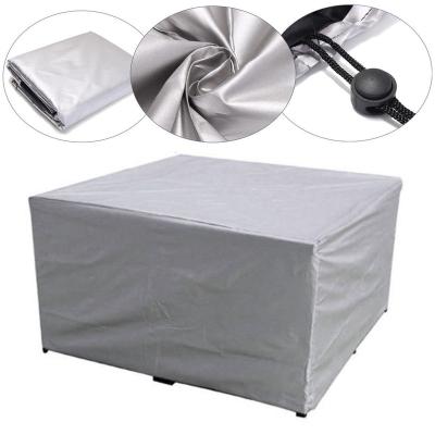 China Sunlife 410D Waterproof Dust Cover Universal Sofa Cover Rain Snow Chair Covers Bar Protector Table Dust Cover for Outdoor Garden Silver Color for sale