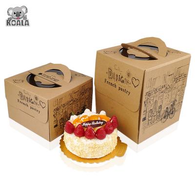 China Recyclable Eco Friendly Handmade Best Price Collapsible Corrugated Paper Custom Cake Boxes for sale