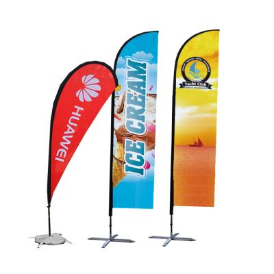 China Soccer Advertising Banner FLYING Custom Outdoor Teardrop Flag Feather Flag With Logo for sale