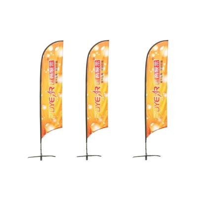 China Steel Have Rotator Rectangle Knife Teardrop Feather Printing Custom Advertising Banner Beach Flag for sale