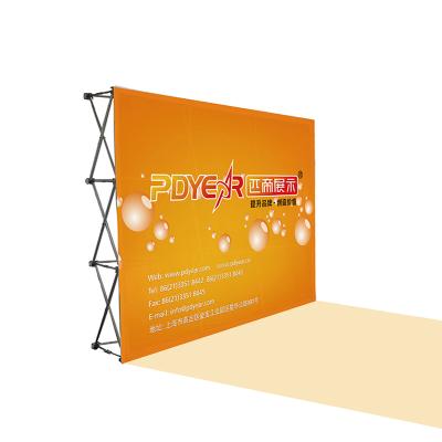 China interior & 8ft Store Outdoor Straight Stage Advertising Trade Show Signature Photo Exhibition Cloth Booth Cloth Booth Backdrop Banner Wall Pop Up Display Stand for sale