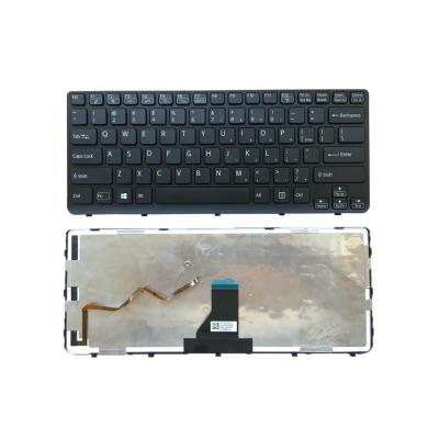 China Laptop Conductive Rubber Backlit Keyboard for SONY VAIO E14 SVE14 SVE141190X Series for sale