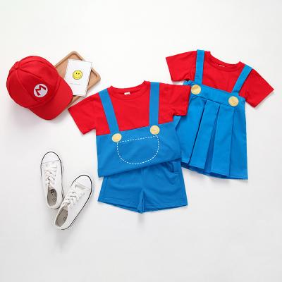 China Polyester TV&Movie Korea Kids Baby Mario Brothers Classic Boys Cosplay Costume for sale