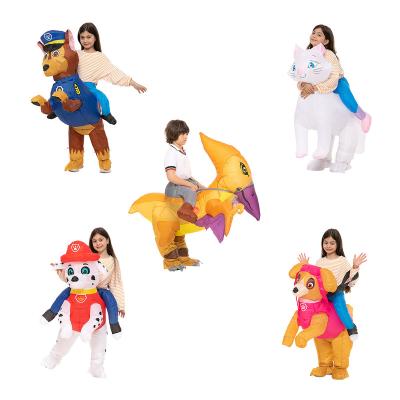 China Human Hunt Skye Inflatable Custume Halloween Mascot Cartoon Character Costume Dog Costume For Kid for sale