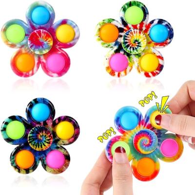 China Single Spinner Popp Dimple Bubble Fidget Finger Spinner Toy Push Poping Bubble Fidget High Quality Eco-Friendly Decompression for Kid Christmas Gift for sale