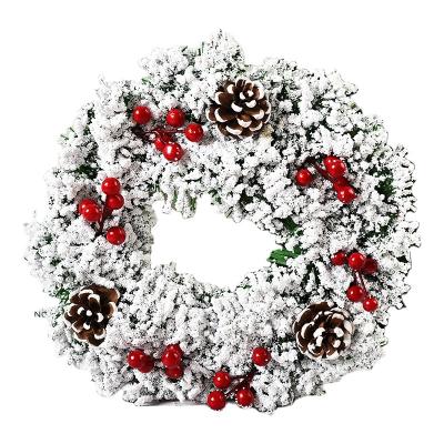 China Beautiful 2021 30cm Colorful Hot Selling Stage Decoration Layout Door Christmas New Year Tree Garland Ornaments Hanging For Best Wishes for sale