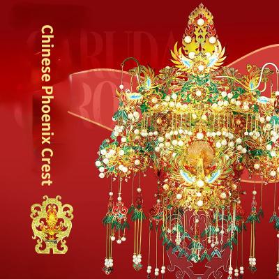 China Handmade Jewelry Gifts for Lovers 2021 Hot Selling Adult Metal 3D Crown Puzzle DIY China Phoenix Opens Toys for Wedding Gift for sale