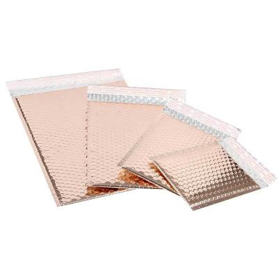 China Rose Gold Aluminized Film Bubble Strong Adhesive Bag Digital Garment Bubble Envelope Bag Express Aluminum Foil Bubble Bag for sale